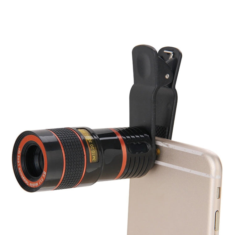 Obiettivo per fotocamera con telescopio zoom 8X con clip Obiettivo per fotocamera con telescopio zoom 8X con clip